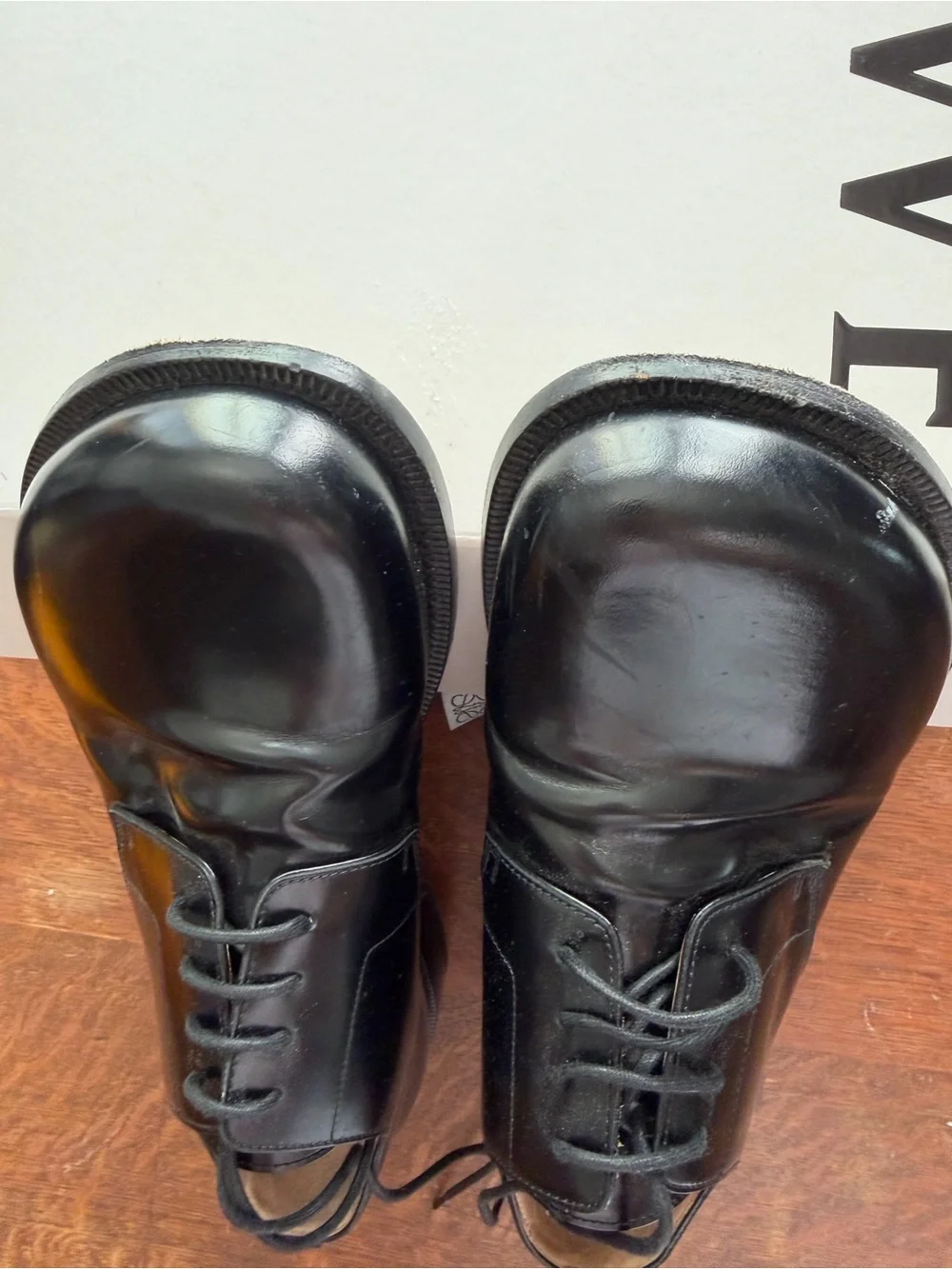 Loewe Black Leather Derby Lace-Up Shoes